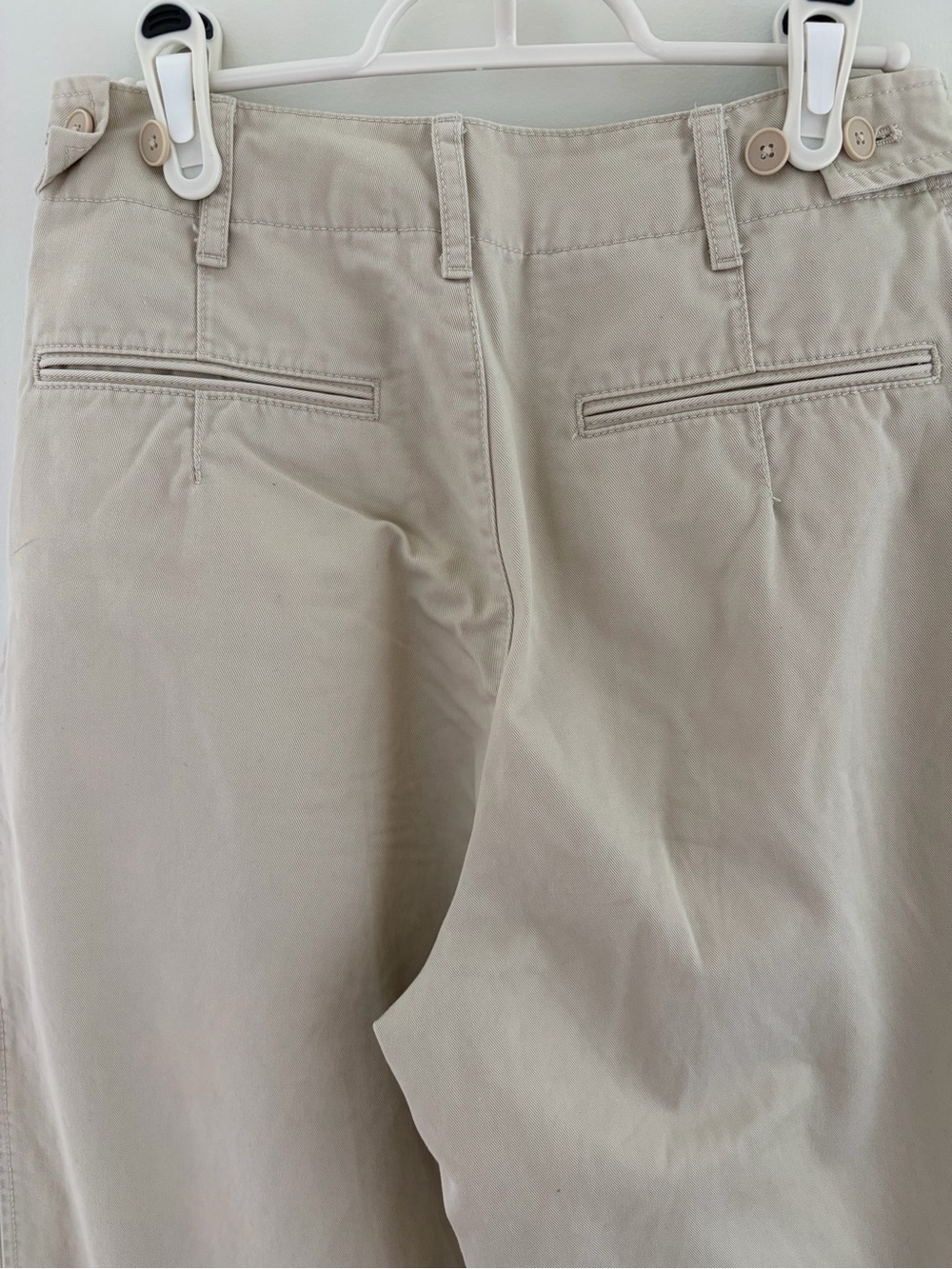Uniqlo U Wide-Leg Cotton Twill Pants in Cream, W 25/ 63.5 cm - Picture 11 of 14
